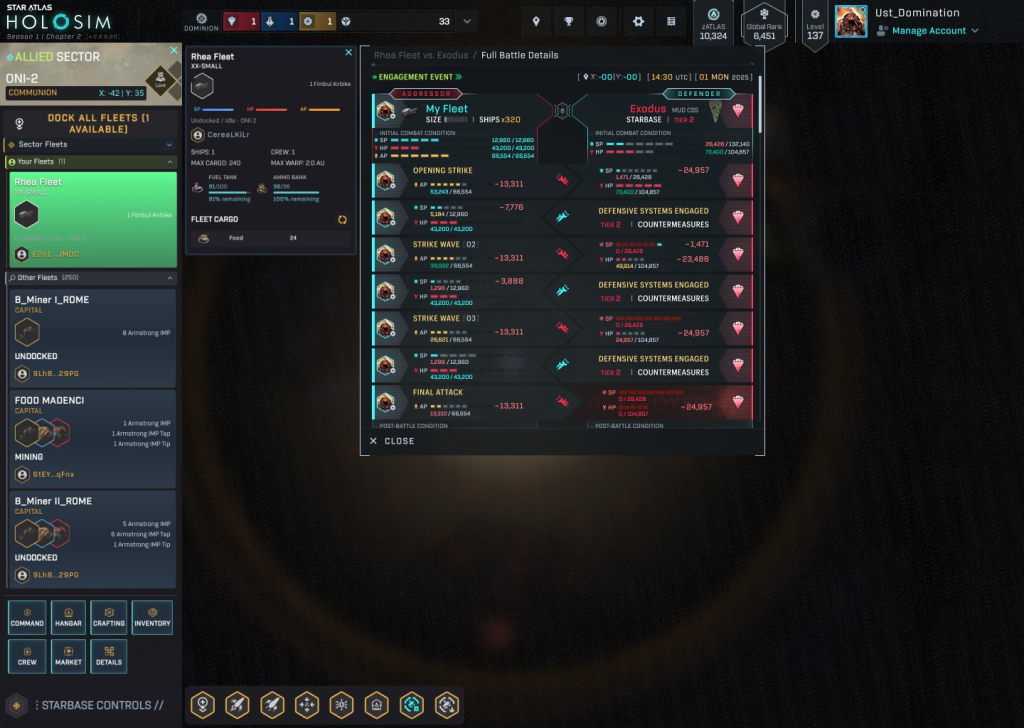 Star Atlas - Holosim S1C2 - Combat Interface