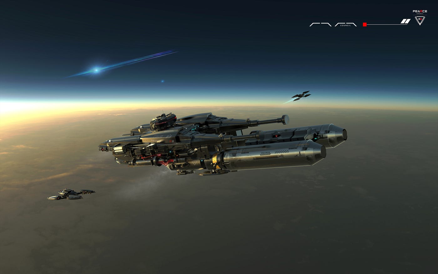 Pearce R8 Spaceship on its Way to a refueling Mission /// Player-owned In-game Asset /// Immersive 3D NFT Experience