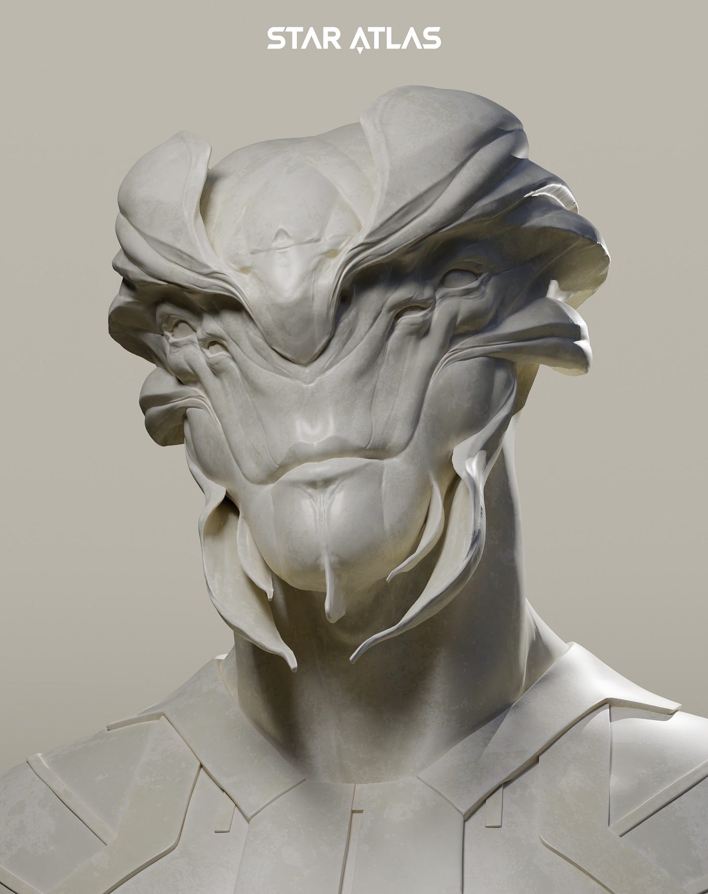 Bust of the Legendary Leader Bekalu /// Star Atlas In-game Character /// Multidimensional Gameplay Lore