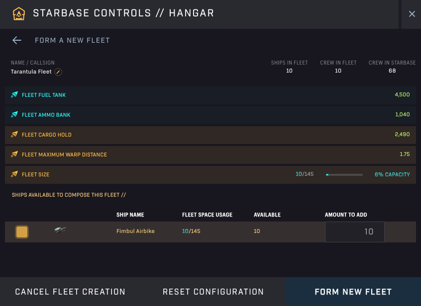 Starbased – Fleet Composer