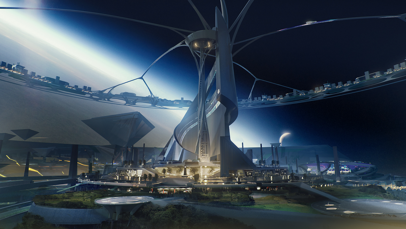 As the Mierese Lead the Consortium, Central Space Station Takes On Mierese Architectural Style /// Immersive Deep Space Experience in UE5 /// We Are Star Atlas