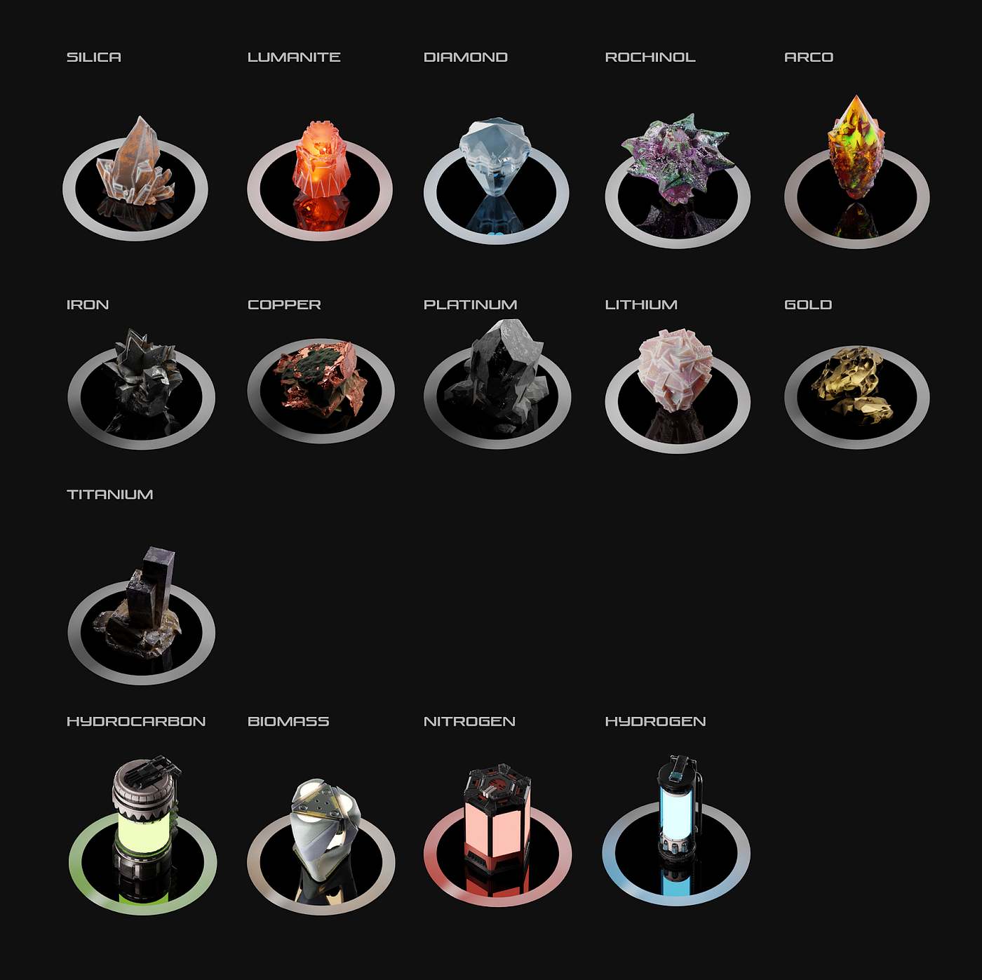 The Resources and Materials found in the Medium Zone/// Triple-A Metaverse Work in Progress /// WebGL SAGE asset