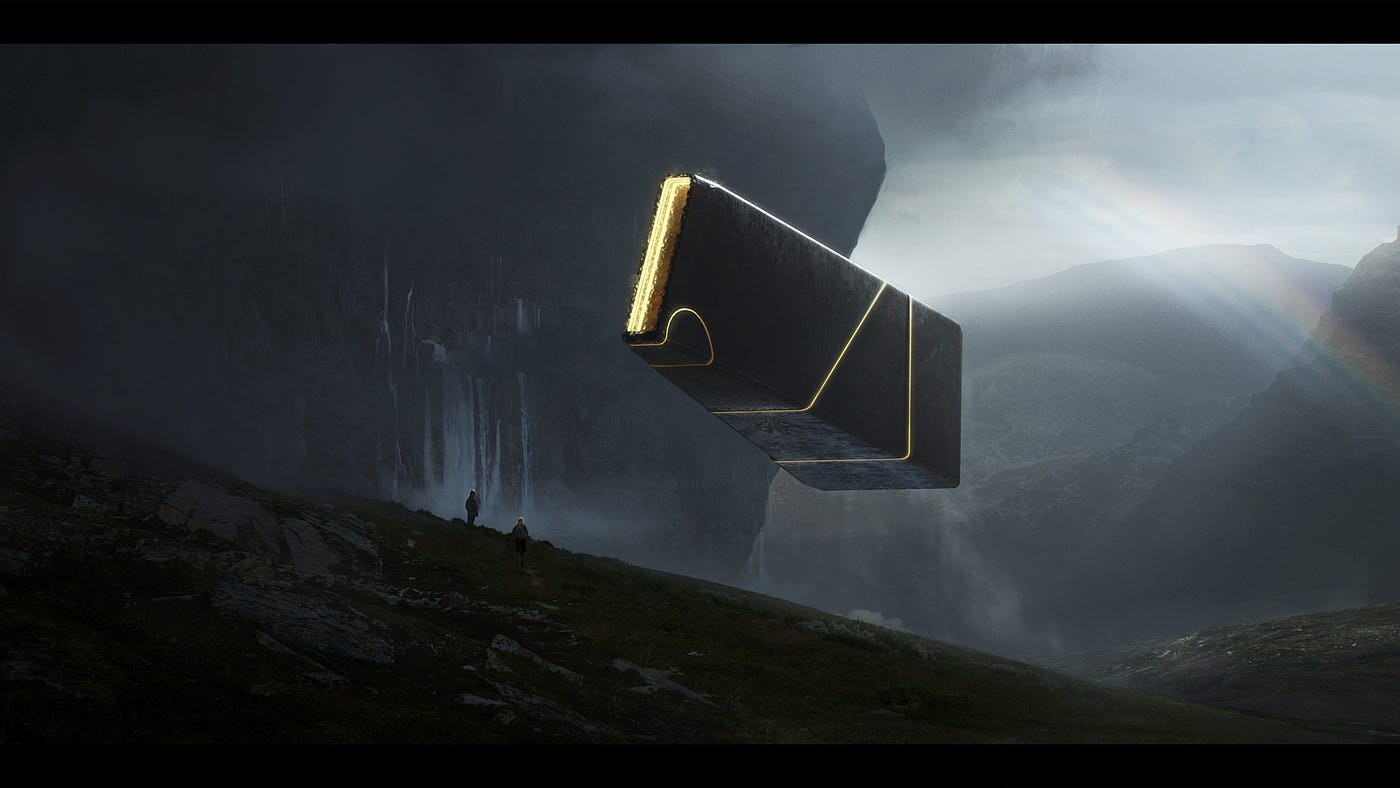 Rainbow Om Spaceships in Exploration Mode /// Player-owned In-game Asset /// Fully Immersive 3D NFT Experience