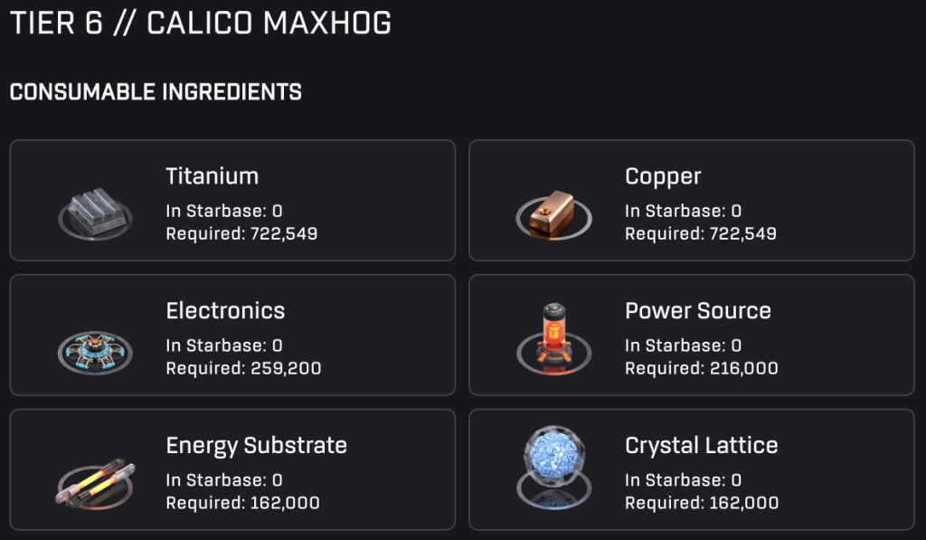 Starbased - Calico Maxhog Recipe