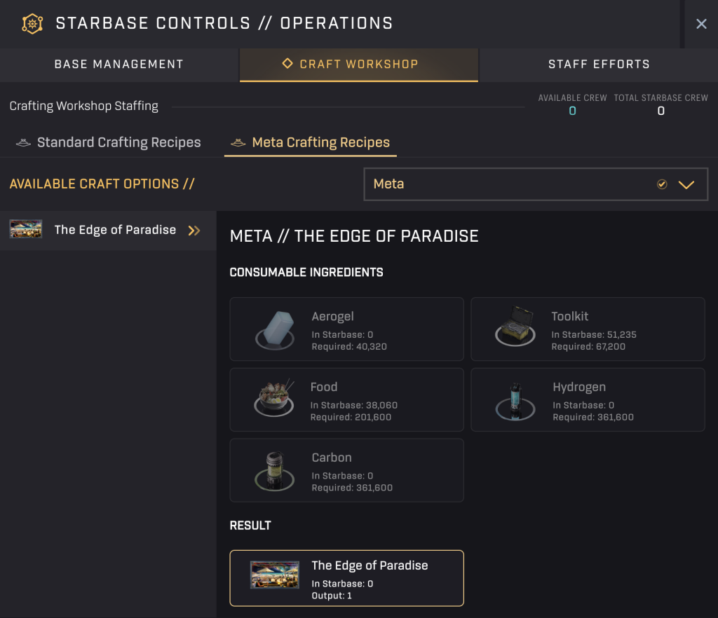 Starbased - Meta Crafting Station