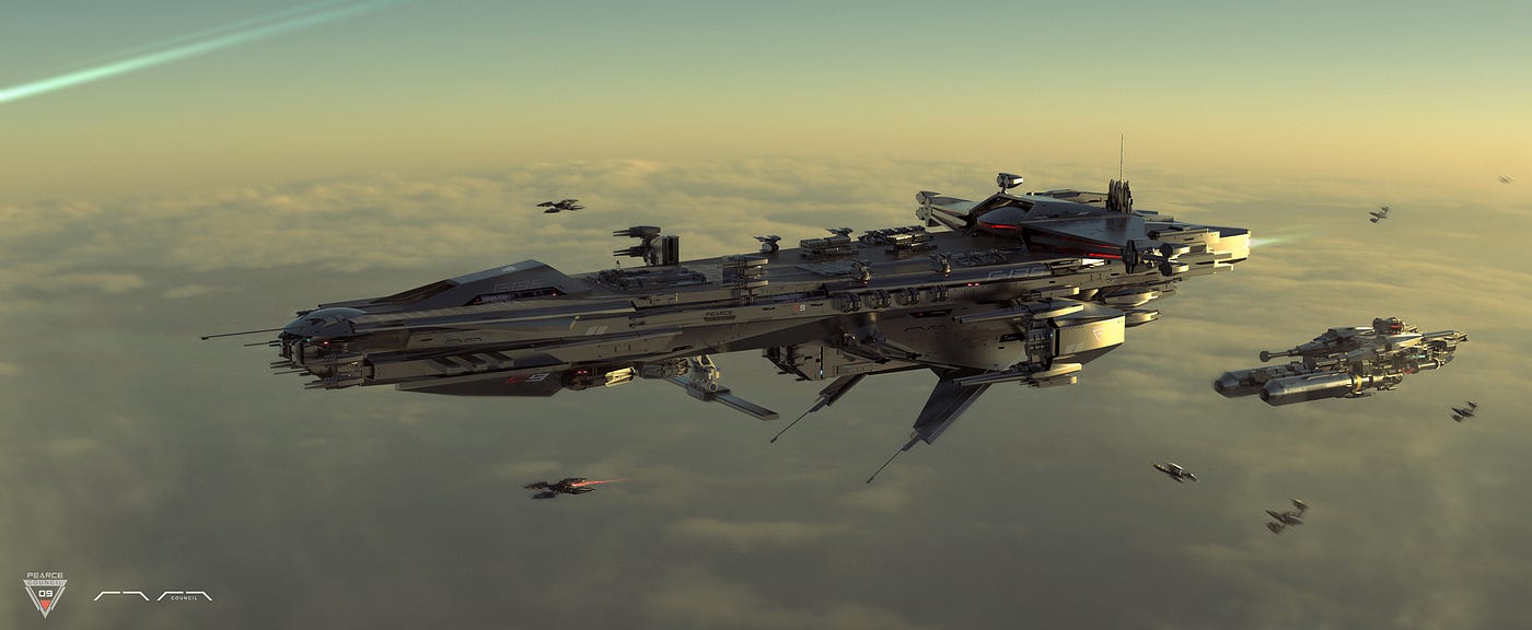 Star Atlas Spaceships in Action /// Player Owned and Controlled Asset /// In-game Immersive Environment