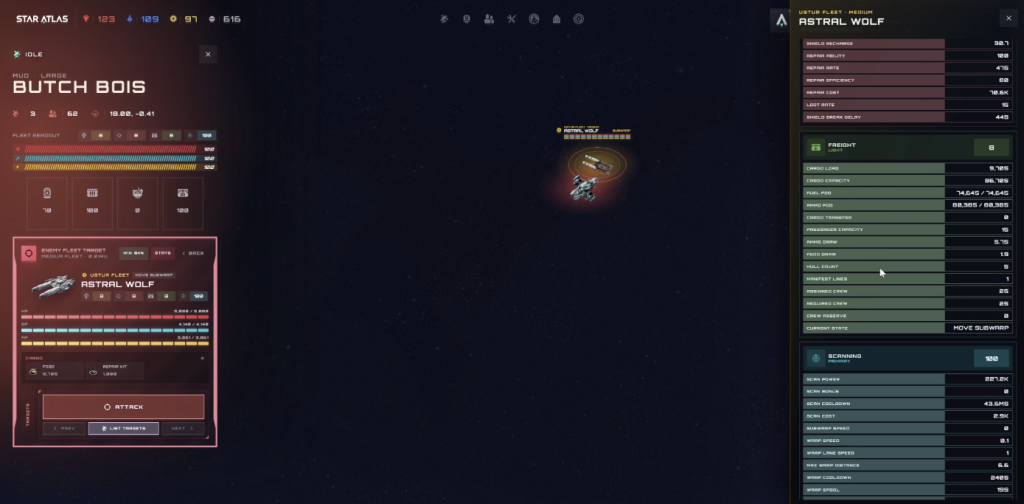 Star Atlas - SAGE C4 PTR [Attack selection]