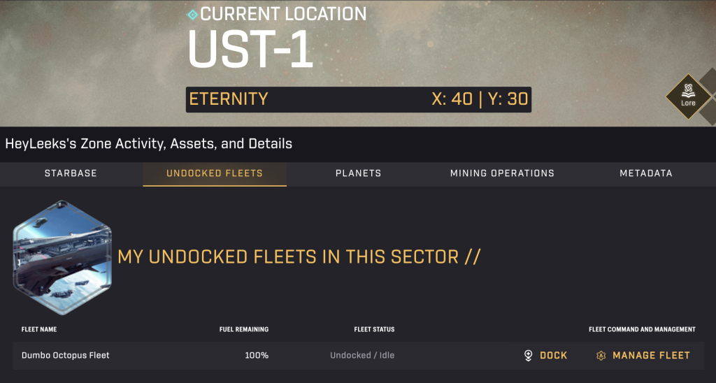 SAGE Labs Undocked Fleets