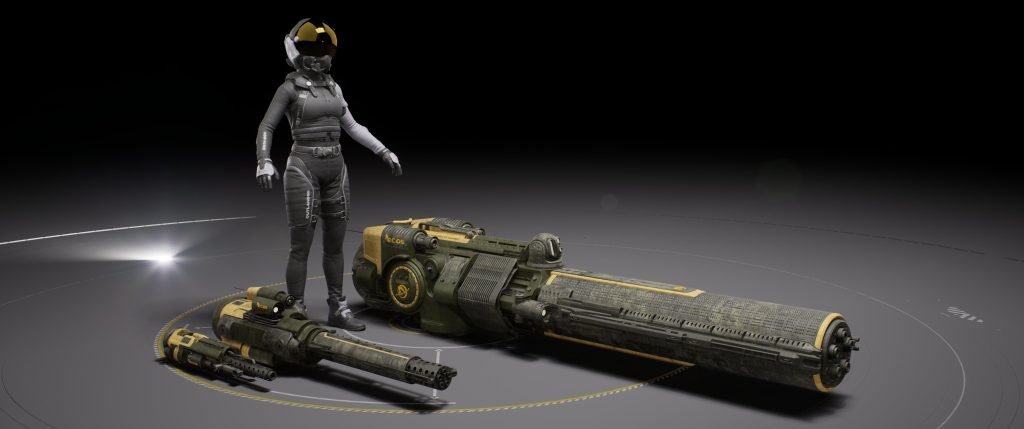 Fimbul ECOS Weaponry - From top to bottom: S Energy Rapidfire, XS Energy Rapidfire & XXS Energy Rapidfire