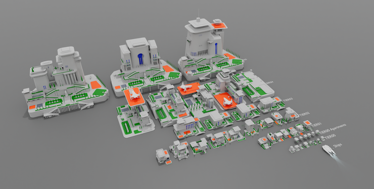 Star Atlas - Central Space Station - Habitat comparison