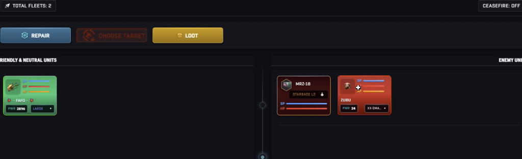 Holosim - The Fleet at the left is about to attack the fleet on the left