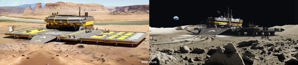 Star Atlas - Landing pad Concept art [by Sören Meding] (source)