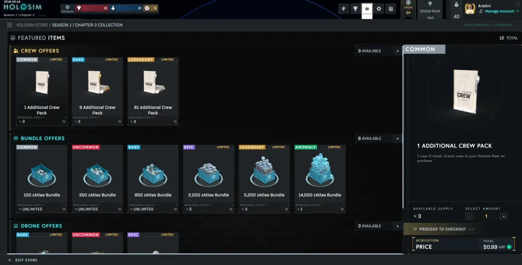Star Atlas - Holosim Marketplace [WIP]