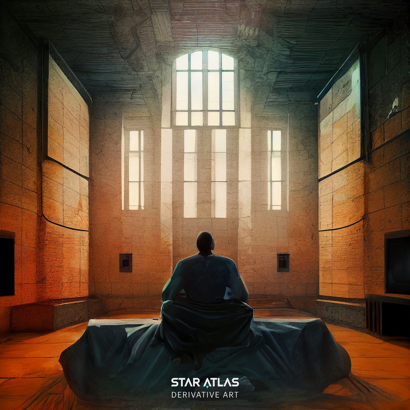 Onato’s Prison, Abstract Artist Rendition of One of the First Paintings in the Mierese Story /// Star Atlas Inspired Derivative Art /// We Are Star Atlas