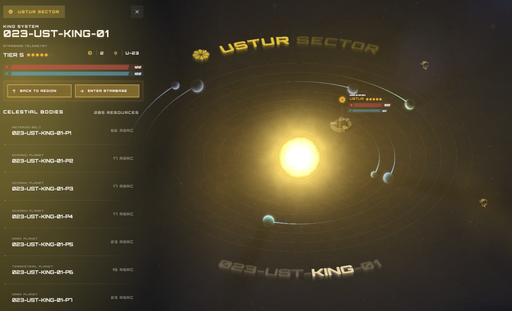 SAGE C4 - The Game Map - A Star System (selected)