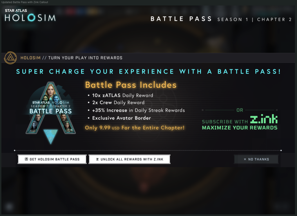 Star Atlas - Holosim Battle Pass - Chapter 2