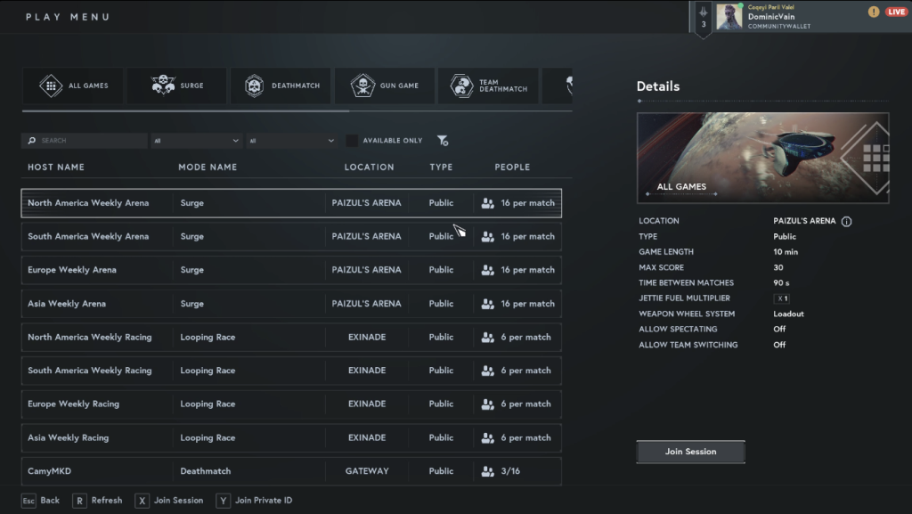 Star Atlas - UE5 Play Menu UI