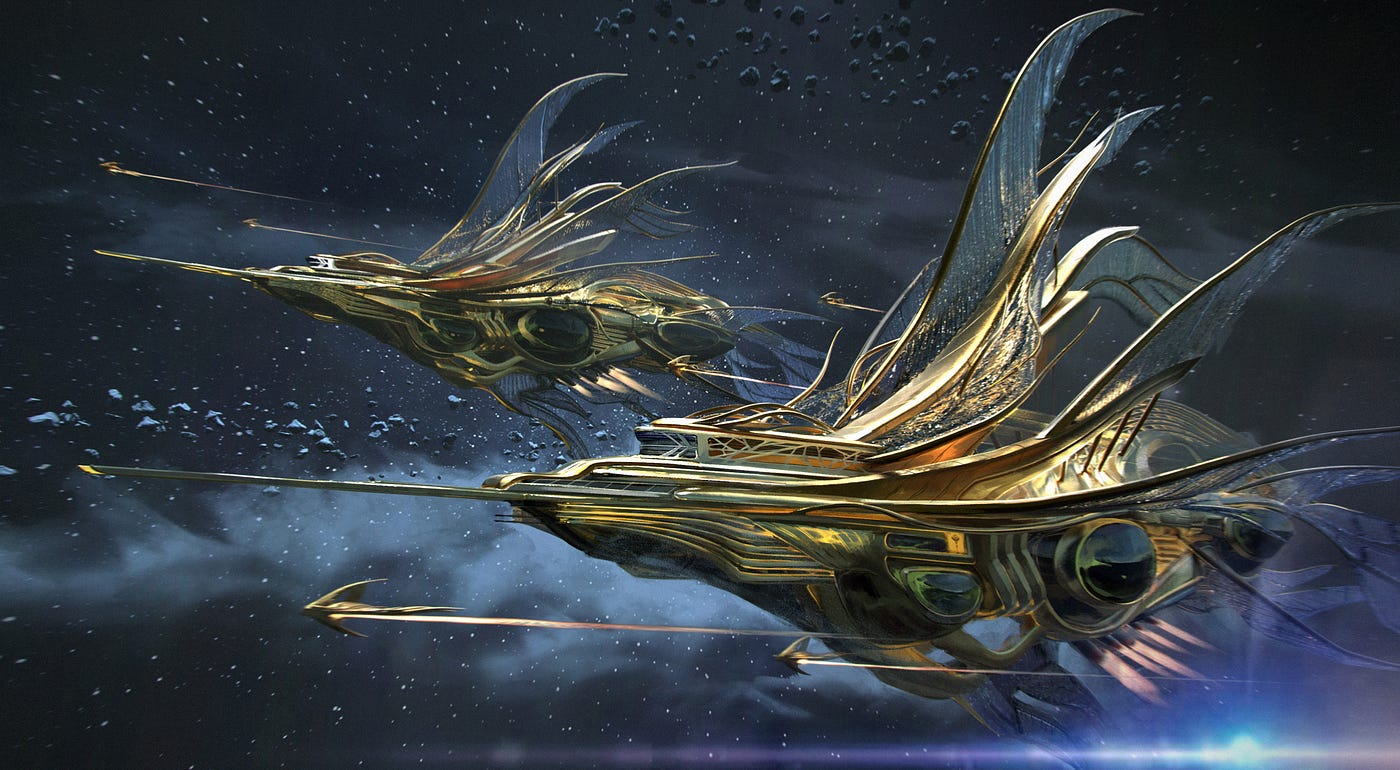 Ogrika Jod Asteris Spaceship Fleet /// Player-owned In-game Asset /// Immersive 3D NFT Experience