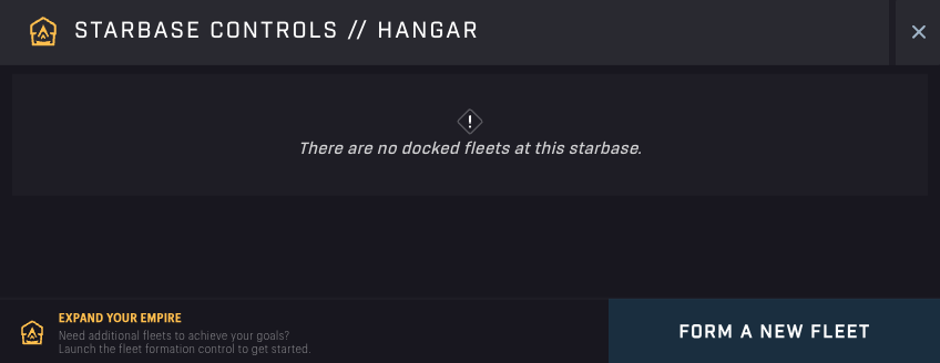 Starbased – An empty Hangar