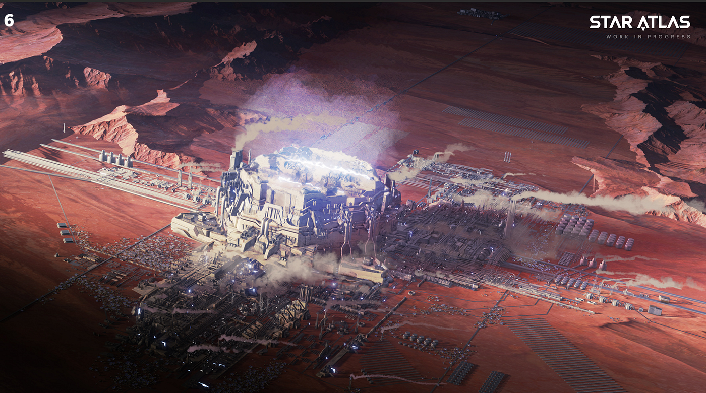 Star Atlas Exoplanetary Power Plant WIP /// Fully Integrated Resource Economy /// Advanced Interplanetary Development