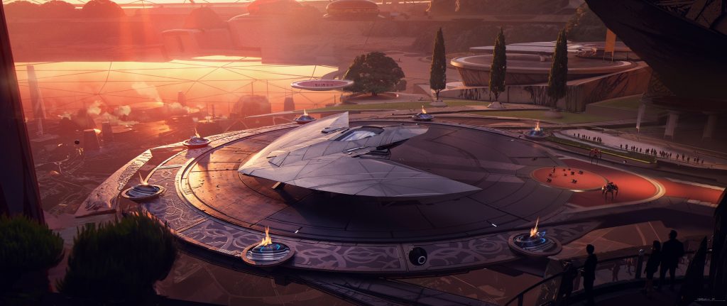 Star Atlas - Faction Leader 1:1 unique spaceship [Large - Concept Art]