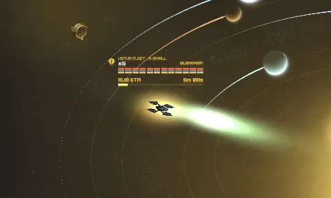 SAGE C4 - The Game Map - Moving fleets will show a clear trail