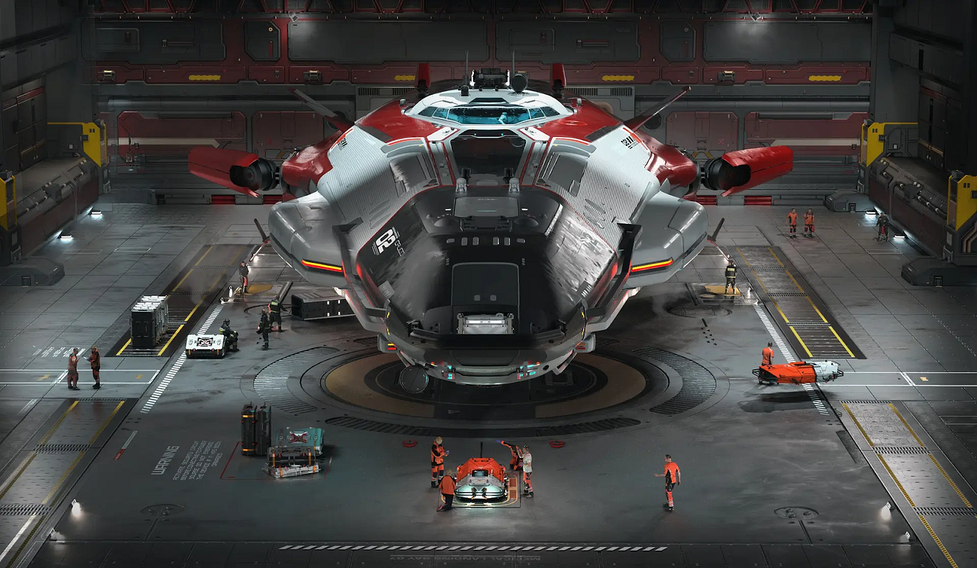 This beauty is ready for deployment, call the pilots. /// Triple-A Metaverse Work in Progress /// Immersive Unreal Engine 5 Experience