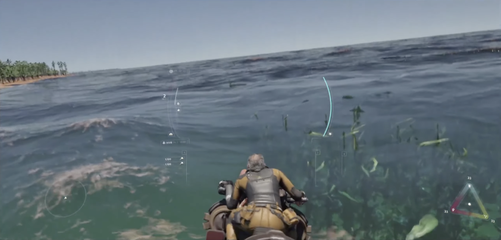 Star Atlas - UE5 - Hover speeding across water on an Fimbul Airbike [WIP + low res]