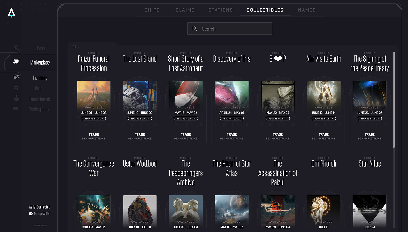 Star Atlas Galactic Marketplace WIP /// Serum-Powered Trading Experience /// Buy-Sell In-game NFT Asset Functionality