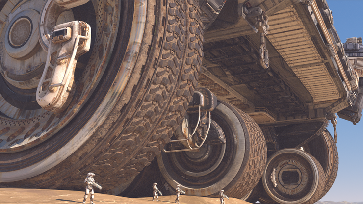 Star Atlas - In engine shot of land vehicle