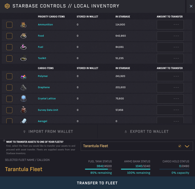 Starbased - Local Inventory