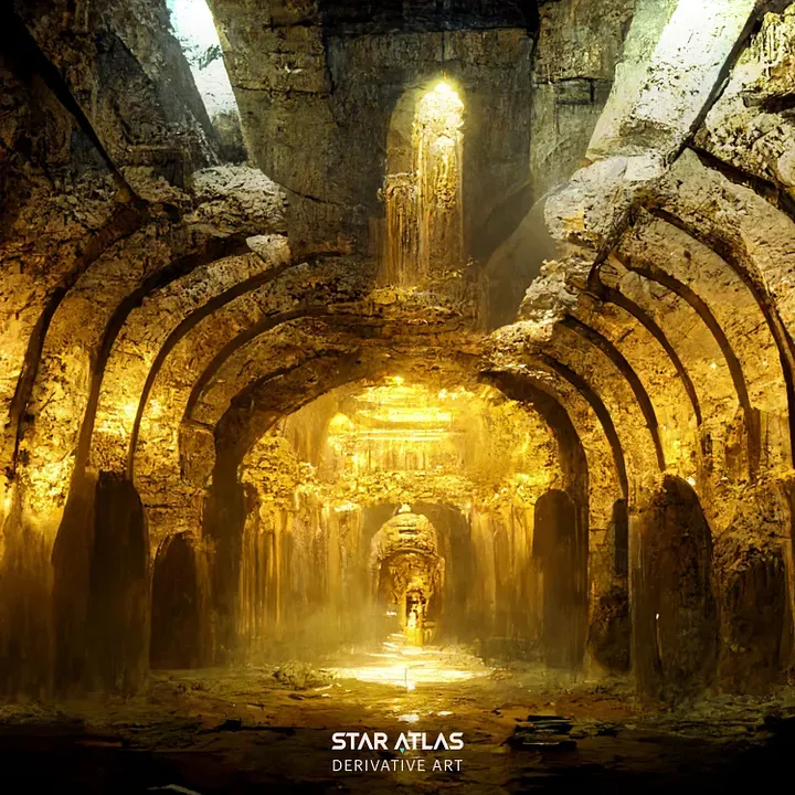 The Fountain of Evisco Digital Painting by Libra.Idtt /// /// Star Atlas Inspired Derivative Art /// We Are Star Atlas [Source:  The Atlas Star Issue #13]