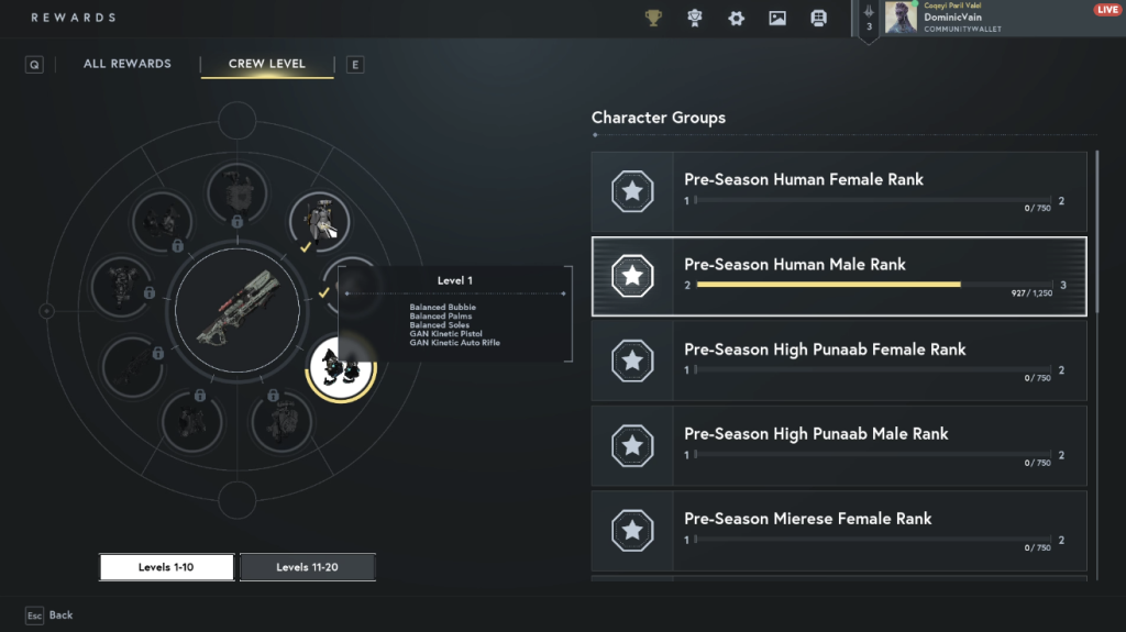 Star Atlas - UE5 Crew Level UI
