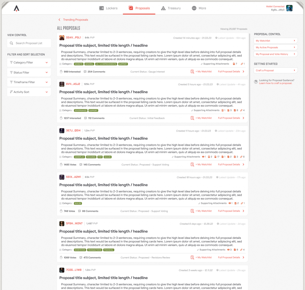 DAO Proposals AllList Auth