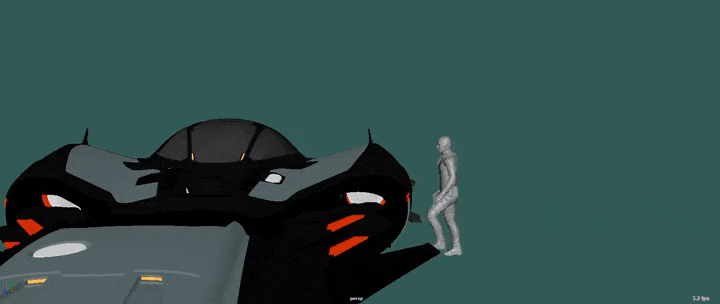 Calico Scud - Pilot sliding entry [3D Model/Animation]